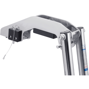 Stainless Steel Telescoping Dive Door Ladder, Floor Mount
