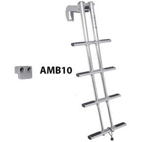 Stainless Steel Telescoping Dive Door Ladder, Wall Mount