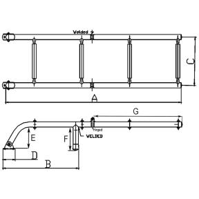 Transom Folding 4 Step Ladder - Stainless Steel