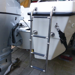 Stainless Steel Transom Folding 4 Step Ladder