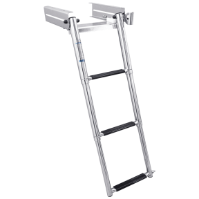 Under Platform Ladder with Quick Release Latch - Stainless Steel