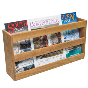in use of Whitecap Industries Double-Wide Magazine Rack
