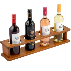 62555 of Whitecap Industries Four Bottle/Glass Teak Holder