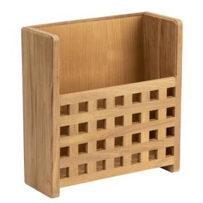 62502 of Whitecap Industries Grate Front Teak Magazine Rack