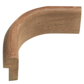 60832 of Whitecap Industries Teak Rail Molding - Corners