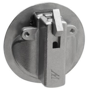 back of Whitecap Industries Non-Locking Ring Pull Slam Latch