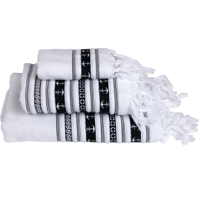 Santorini Anchors Towels - Set of 3