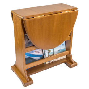 folded of Whitecap Industries Small Drop Teak Leaf Table