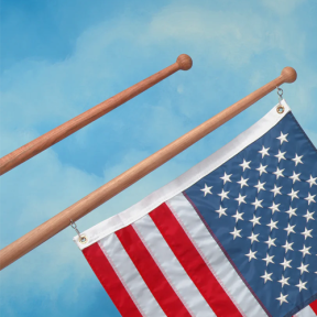 60748 of Whitecap Industries Teak Flag Staff