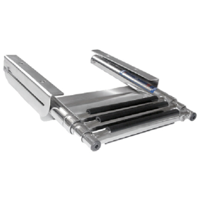 folded of Windline Slide Mount Telescoping Self Locking 3 Step Ladder