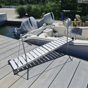 MG200 Safe Portable Aluminum Boat Access Ramp w/ Handrail (6 ft. 7")