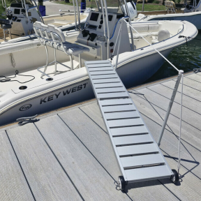 MG200 Safe Portable Aluminum Boat Access Ramp w/ Handrail (6 ft. 7")