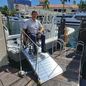 WG6 Wheelchair Access Aluminum Ramp w/ Dual Handrails (5 ft. 10")