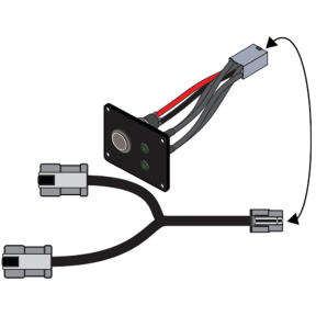 Remote On/Off Switch w/ LEDs for 4 Pin D Connector
