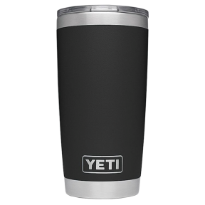 black of Yeti Coolers Rambler 20 oz Stainless Steel Insulated Tumbler - in DuraCoat Colors