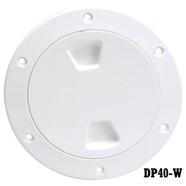 4IN WHT SCREW-OUT DECK PLATE