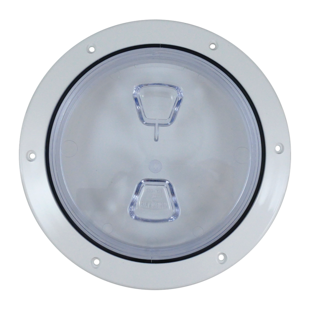 6IN WHT SCREW-OUT DECK PLATE