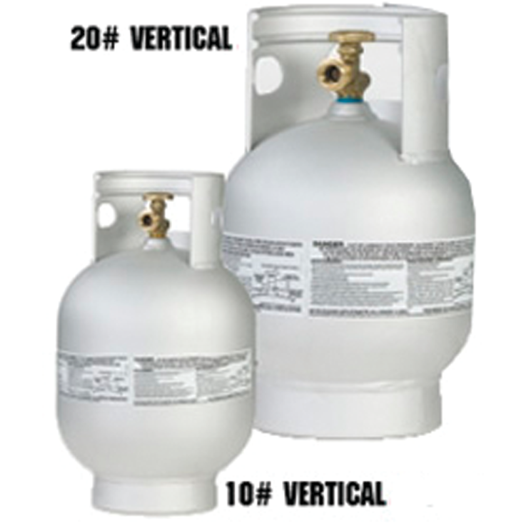 Aluminum Propane Cylinders  -  Vertical