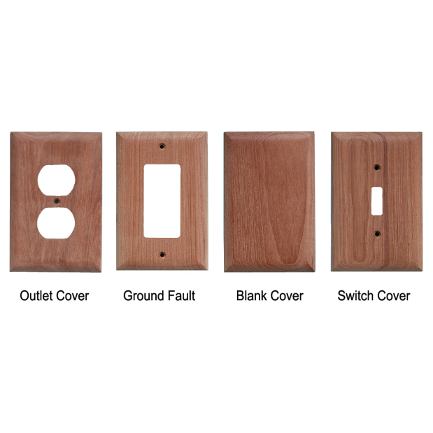 Teak Duplex Outlet Covers