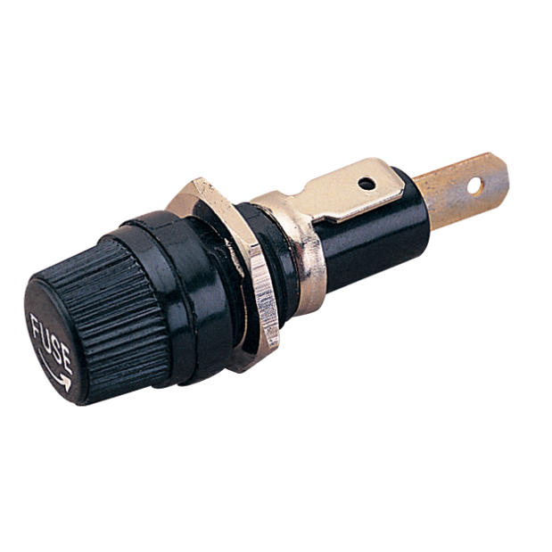 Round Fuse Holder - Spade Terminal