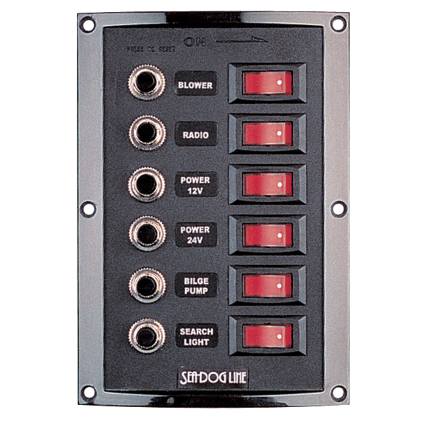 Vertical 6-Gang DC Breaker Panel