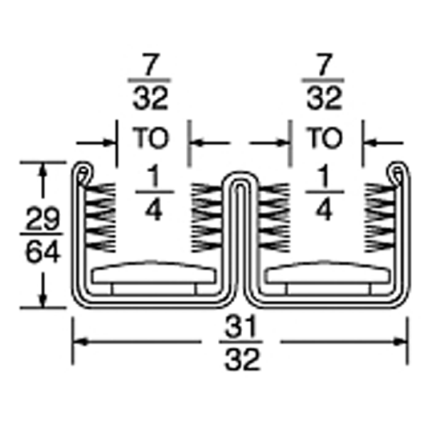 Rigid Windshield Double Channel Strip