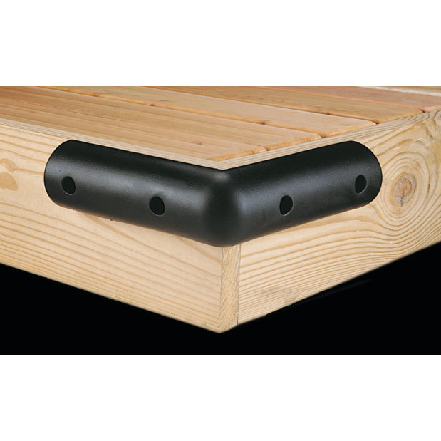 CORNER BLACK BUMPER  4.5WX2.25HX12L