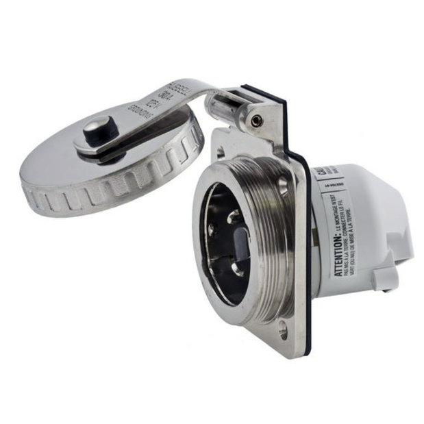 30 Amp 125V Stainless Steel Round Shore Power Inlet