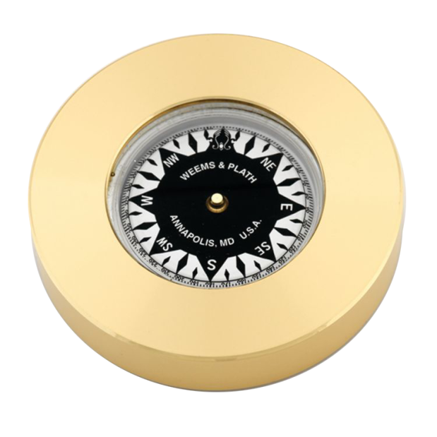 Chart Weights;   Brass Compass or  Clock