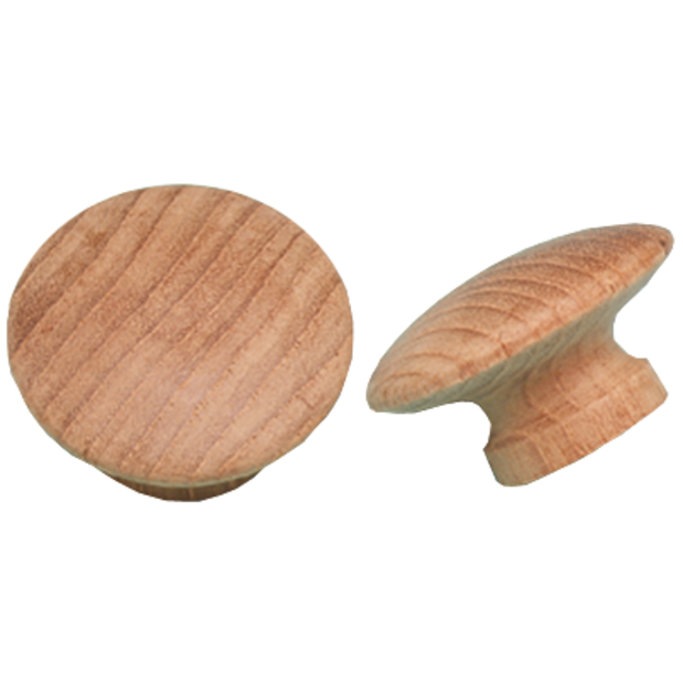 Round Teak Drawer Knob