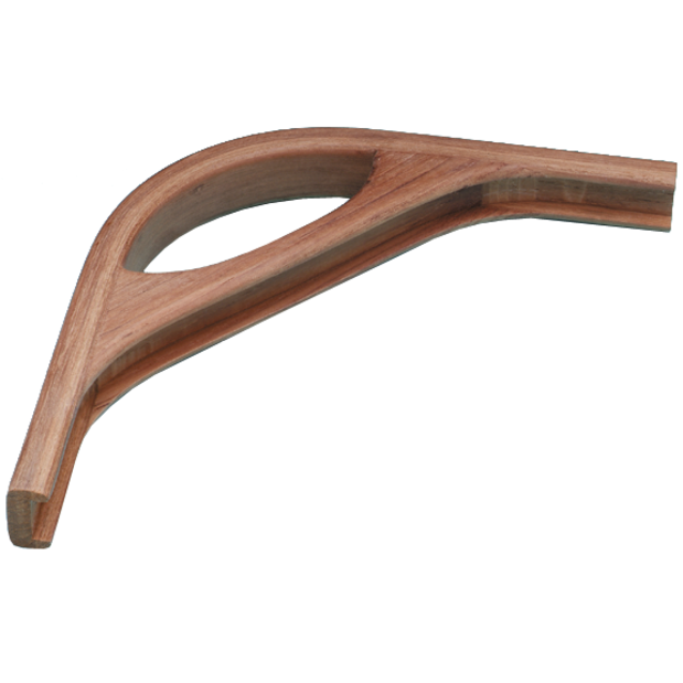Teak Corner Cap/Hand Hold Bulkhead Molding