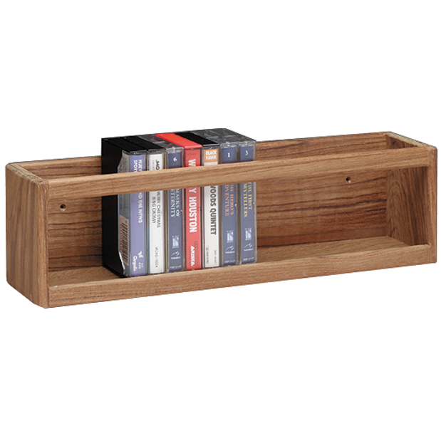 Teak Audio Cassette Rack
