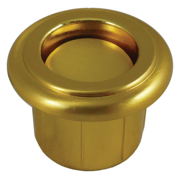 SATIN BRASS PUSH BUTTON & BASE TLP
