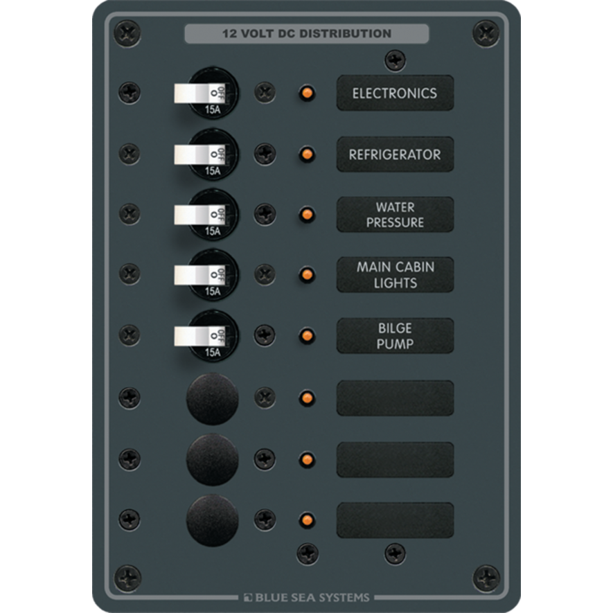 DC 8 Position Circuit Breaker Panel