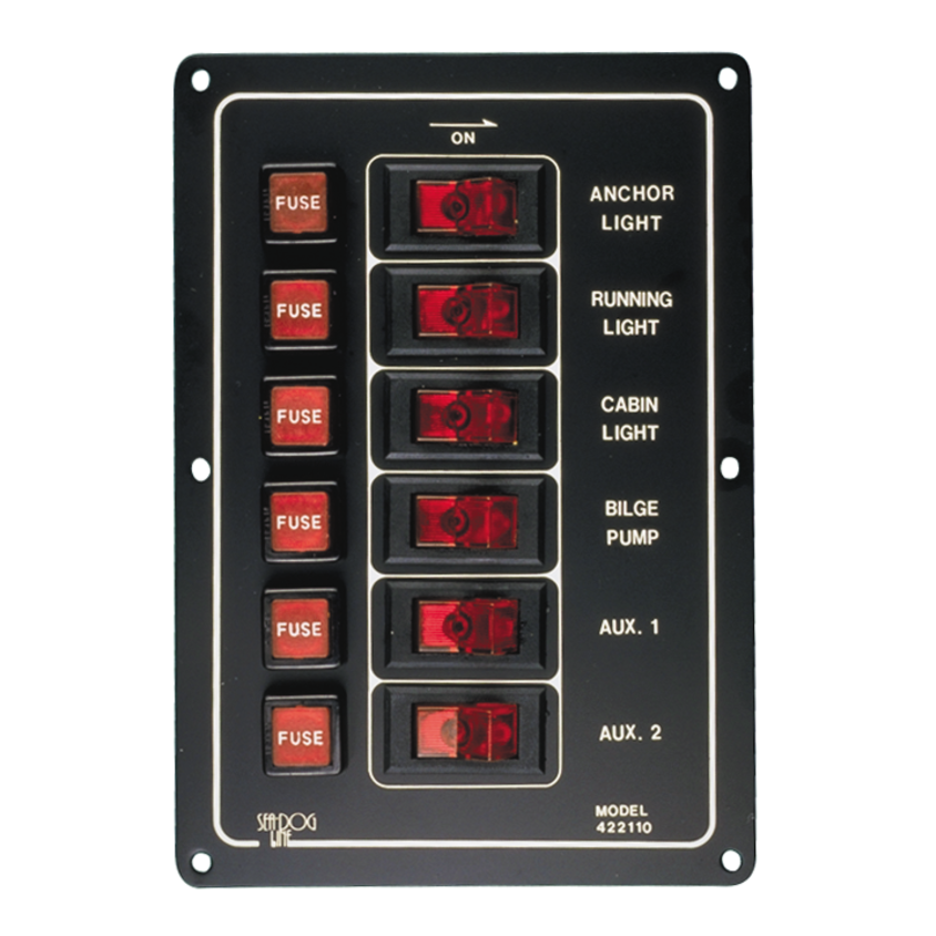 4 & 6 Rocker Switch DC Fuse Panels