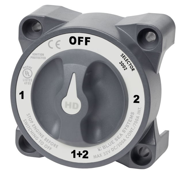 Heavy Duty Battery Selector Switch - 4 Positions W/AFD