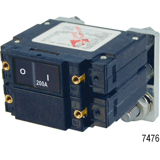 DC C-Series Flat Rocker Triple Pole Circuit Breakers, 250A DC