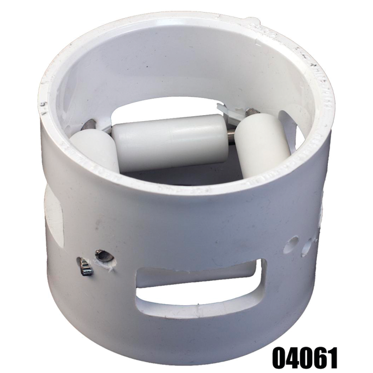 PIPE COUPLING W/ ROLLERS 3IN PVC
