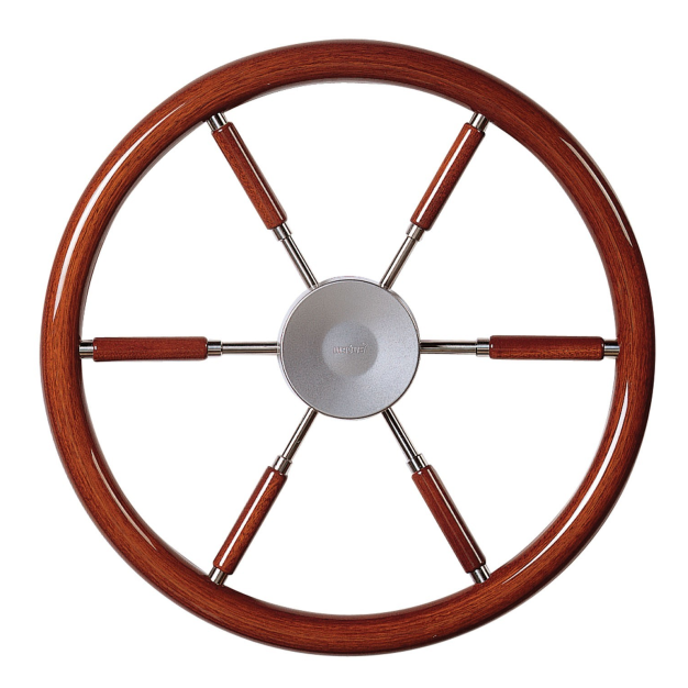 STEERING WHEEL 21-5/8IN MAHOGANY RIM