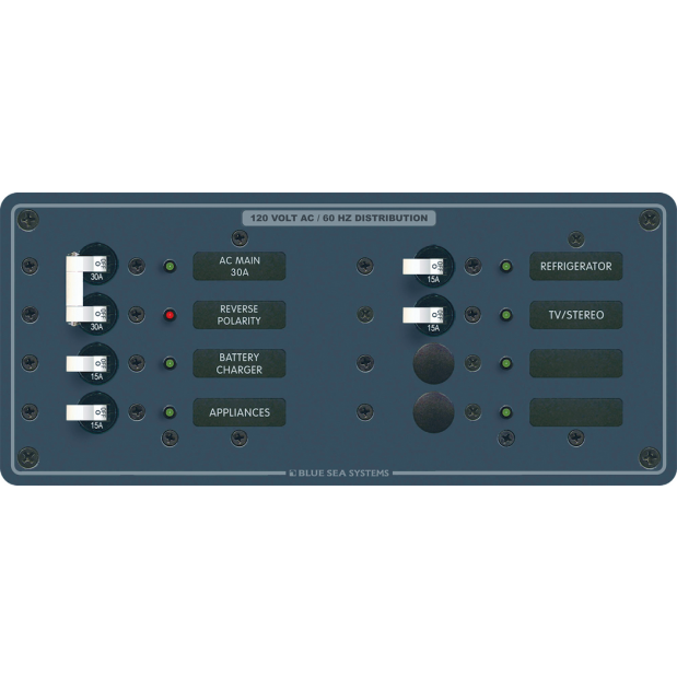 3 Sources Selector/AC Main + 18 Positions Circuit Breaker Panel