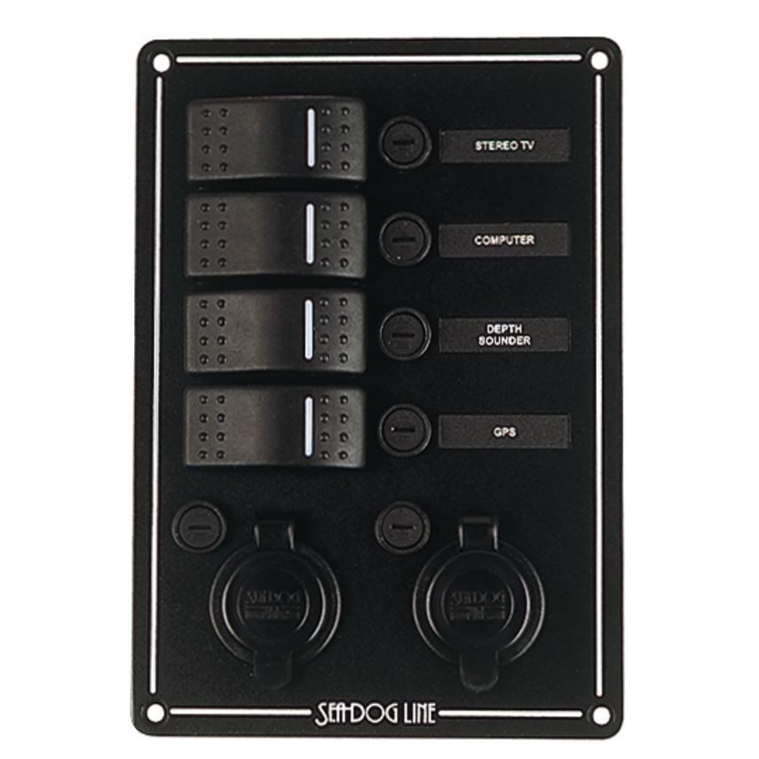 Aluminum Rocker Switch w/Fuse Panel