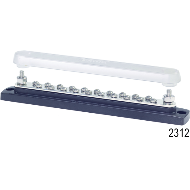 MiniBus 100 Ampere Common Buses - with Cover, MiniBus 4 x 10-24 Stud Terminal w/Cover
