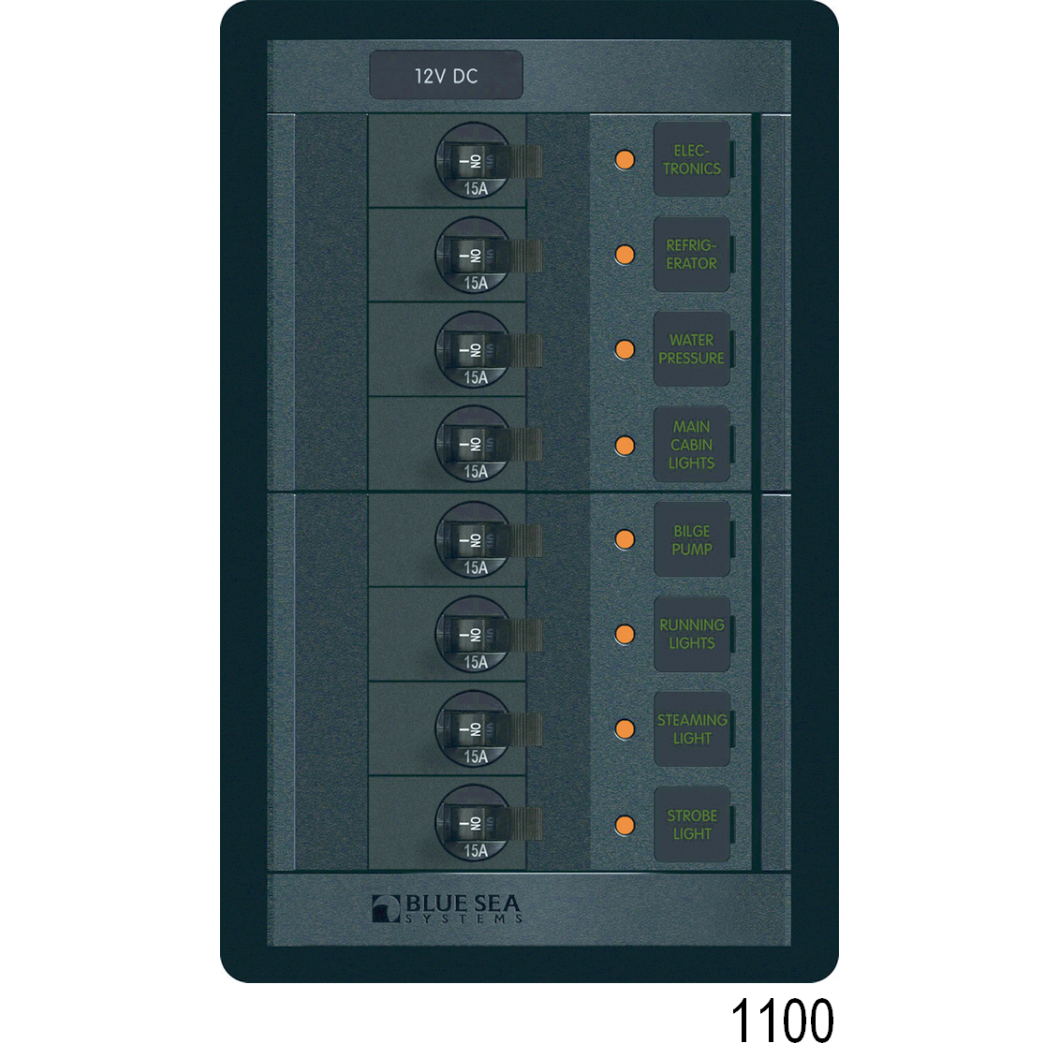 360 Panel Systems DC - 16 Positions with Analog Amp & Voltmeters, Black Toggle DC 16 Position