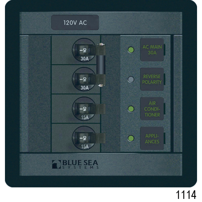 360 Panel System DC Breakers No Meters - 4 Positions, Black Toggle