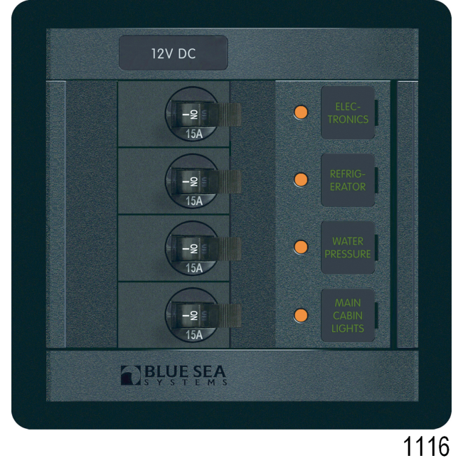 360 Panel Systems DC with Meters - 12 Positions, Rocker