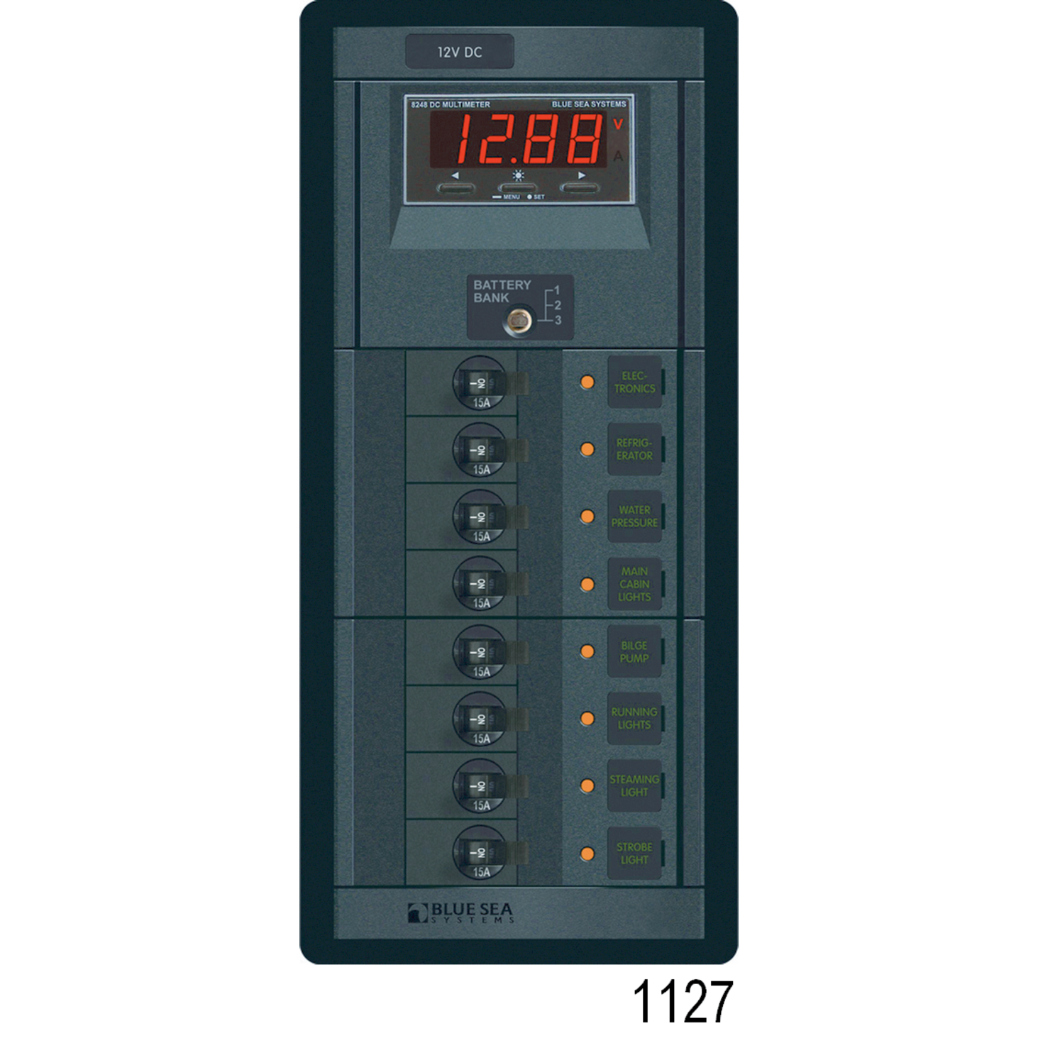 360 Panel System 120 Volt AC Accesory Panel, Rocker AC 8 Pos.