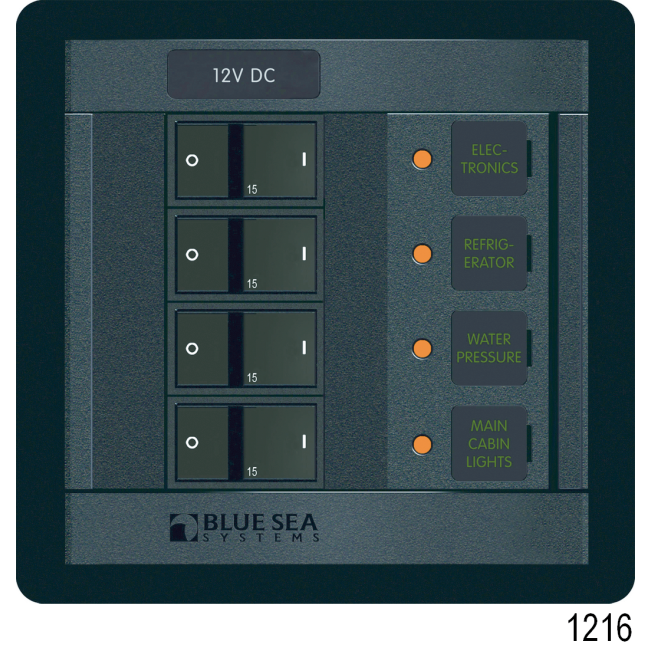 360 Panel Systems DC with Meters - 12 Positions, Rocker