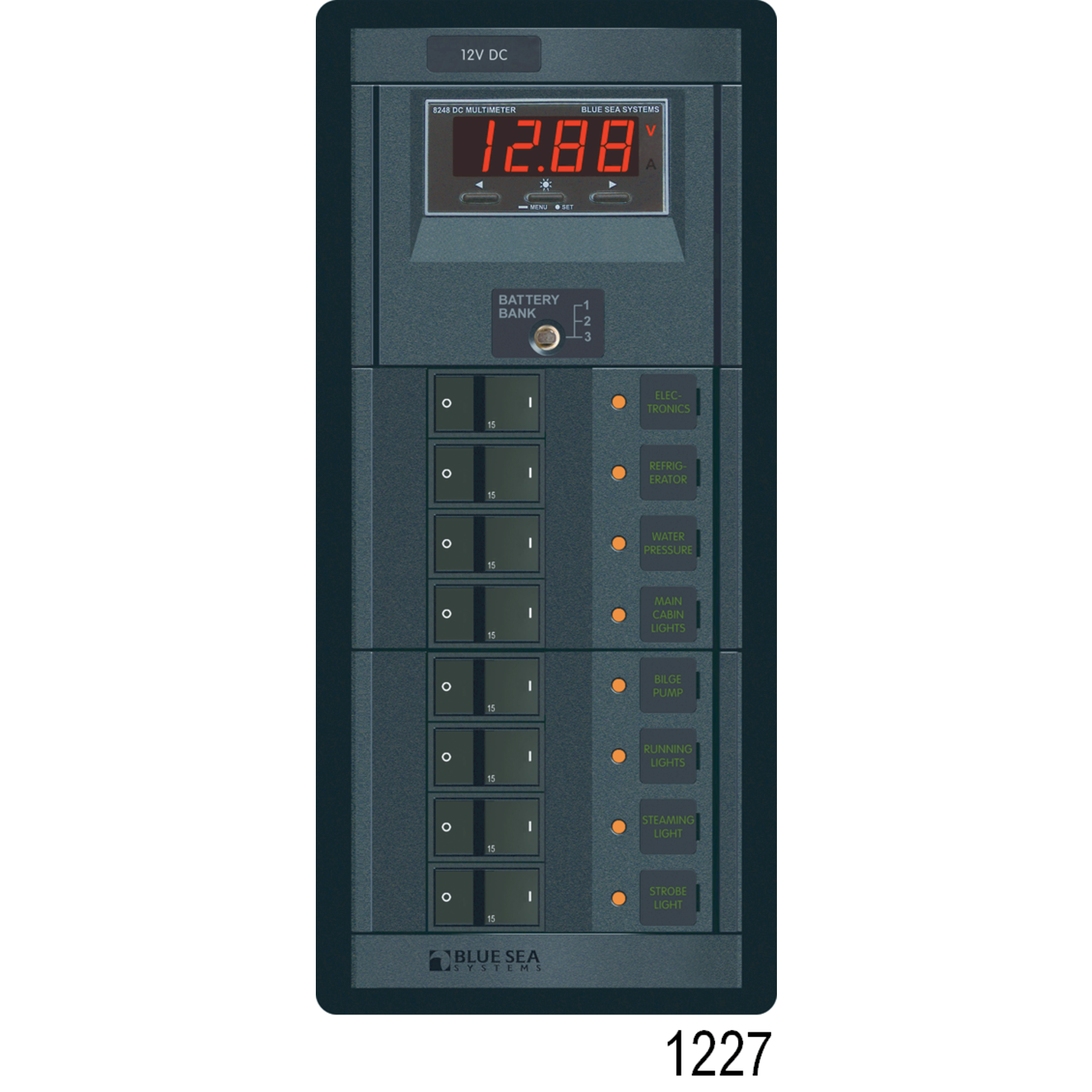360 Panel System 120 Volt AC Accesory Panel, Rocker AC 8 Pos.