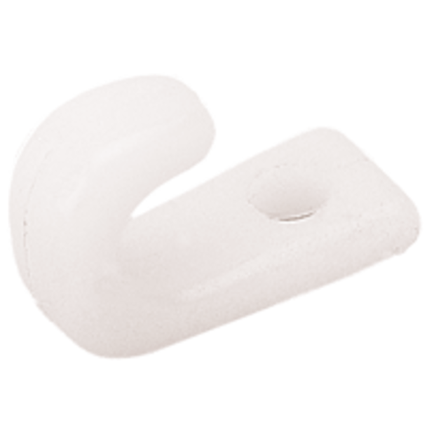 NYLON LASHING HOOKS WHITE 1 HOLE