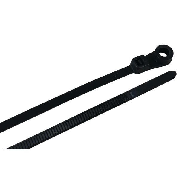 5.9IN MTG HEAD CABLE TIE BLACK (100)